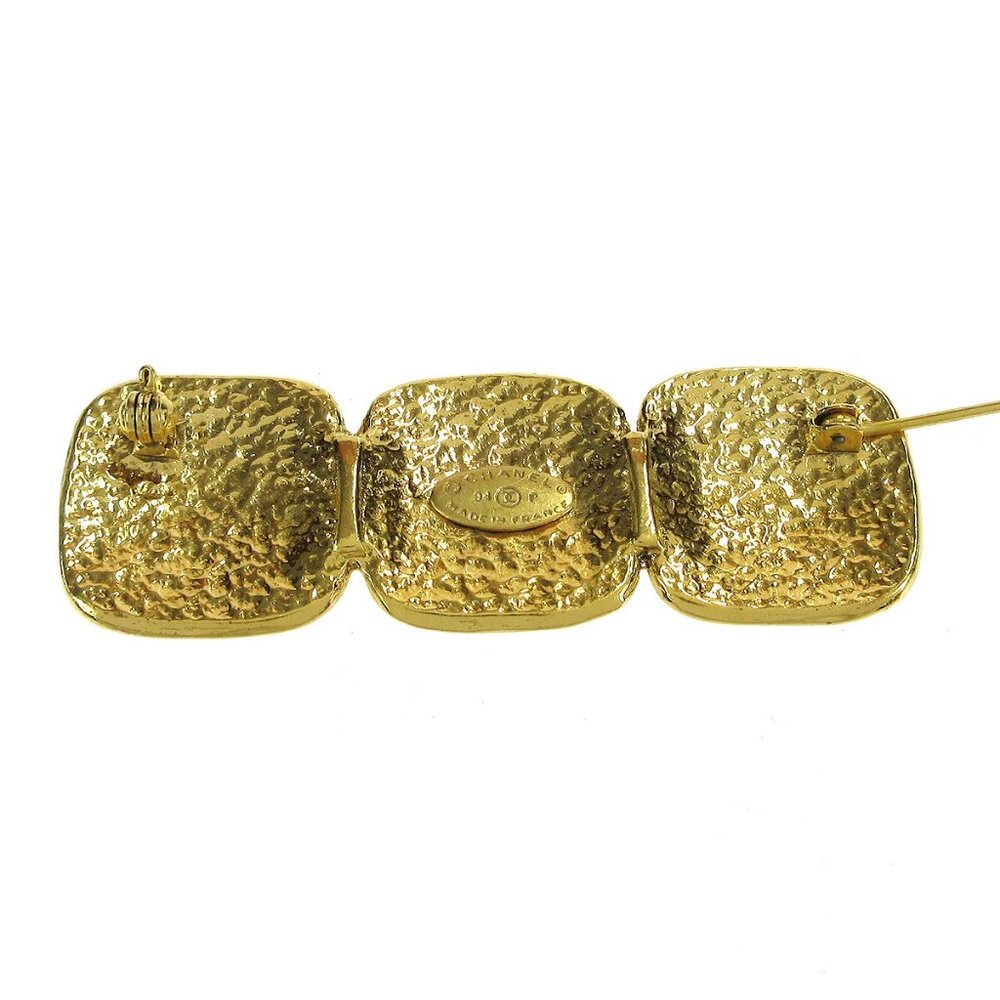 Chanel Triple CC Brooch Pin Gold 94P 13099 - Picture 3 of 4